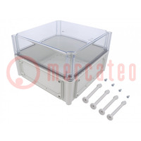 Enclosure: wall mounting; X: 280mm; Y: 280mm; Z: 180mm; EK; grey; IK08