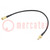 Cable; 0.2m; SMB male,SMB female; shielded; black; straight