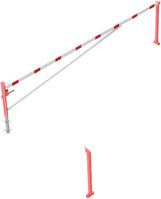 Modellbeispiel: Drehschranke, horizontal schwenkbar mit zwei Auflagestützen (Art. 4213.55-fb)