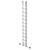 Munk Sprossen-Schiebeleiter aus Aluminium, zweiteilig, Standhöhe: ca. 5,2 m