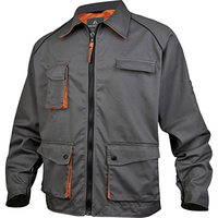 DELTA PLUS M2VE2GRGT MACH2 - CHAQUETA DE TRABAJO (POLIÉSTER Y ALGODÓN, TALLA L, 10 UNIDADES), COLOR GRIS Y NARANJA