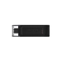 KINGSTON TECHNOLOGY DATATRAVELER 70 UNIDAD FLASH USB 64 GB USB TIPO C 3.2 GEN 1 (3.1 GEN 1) NEGRO