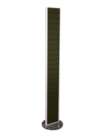 FlexiSlot® display „Slim“ | ivoor, ca. RAL 1015 1.850 mm marmer zwart / grijs 350 mm nee