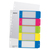 Plastikregister WOW 1-5, bedruckbar, A4, PP, 5 Blatt, farbig