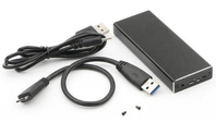 CoreParts MSUB2340 Speicherlaufwerksgehäuse SSD-Gehäuse Schwarz