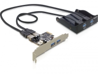 DeLOCK Front Panel + PCI Express Card interfacekaart/-adapter Intern USB 3.2 Gen 1 (3.1 Gen 1)
