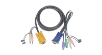iogear Micro-Lite™ Bonded All-in-One PS/2 KVM Cable 6ft cavo per tastiera, video e mouse 1,83 m Nero