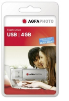AgfaPhoto USB Flash Drive 2.0 unidad flash USB 4 GB USB tipo A Plata