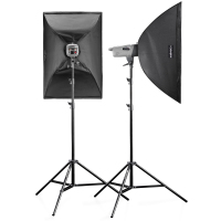 Walimex VE-150 XL Excellence apparatuurset voor fotostudio Zwart, Wit