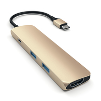 Satechi ST-CMAG laptop-dockingstation & portreplikator USB 3.2 Gen 1 (3.1 Gen 1) Type-C Gold
