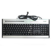 Acer KB.9610B.065 Tastatur USB QWERTY Norwegisch Schwarz, Silber