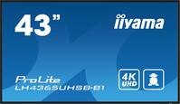 iiyama LH4365UHSB-B1 affichage de messages En forme de kiosk 108 cm (42.5") LED Wifi 800 cd/m² 4K Ultra HD Noir Intégré dans le processeur Android 11 24/7