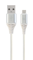 Gembird CC-USB2B-AMMBM-1M-BW2 USB cable USB 2.0 Micro-USB B USB A Silver, White