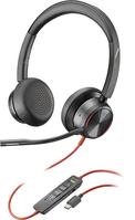POLY Blackwire 8225 Kopfhörer Kabelgebunden Kopfband Büro/Callcenter USB Typ-C Schwarz