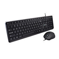 V7 CKU350US toetsenbord Inclusief muis USB QWERTY Amerikaans Engels Zwart