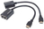 Manhattan 1080p HDMI over Ethernet Extender mit integrierten Kabeln, Verlängert mit 1080p@60Hz auf bis zu 30 m, integrierte HDMI-Kabel, kein Netzteil benötigt