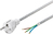 Goobay 50504 câble électrique Argent, Blanc 3 m Prise d'alimentation type F CEE7/7