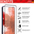 Displex Panzerglas (10H) + Case für Samsung Galaxy S22 Ultra, Eco-Montagerahmen, + Case, volle Displayabdeckung, Tempered Glas, kratzer-resistente Schutzfolie