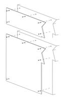 Nordcap Seitenblenden (2 Stk.) <br><br>• rechteckige Pizzaschaufel, gelocht, aus