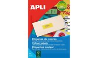 APLI Etiquette d'adresse, 210 x 297 mm, coins droits, jaune (334618500)