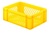 EURO Stapelkasten aus PP, TK400x300x145, Boden und Wände durchbrochen, Farbe Gelb