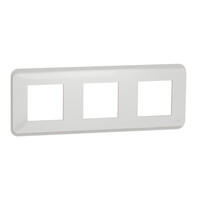 Unica Pro - plaque de finition - Blanc - 3 postes (NU400618)