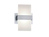 LED Wandleuchte mit Schalter, 2er SET Alu gebürstet mit Acrylglasblende, 13x18cm