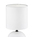 LED Tischleuchte Keramik Weiß runder Stofflampenschirm in Weiß Ø14cm