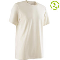 500 Regular-fit Pilates & Gentle Gym T-shirt - Beige - M