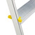 Relaxdays Trittleiter klappbar, 4 Stufen, Aluminium, 150 kg, beidseitig begehbar, H x B x T: 81,5 x 43,5 x 78 cm, silber