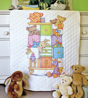 Stamped Cross Stitch Kit: Quilt: Baby Drawers