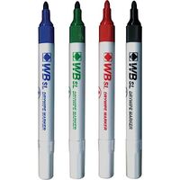 ValueX Whiteboard Marker Bullet Tip 2mm Line Assorted Colours (Pack 4)