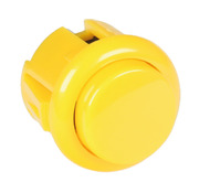 Druckschalter, gelb, unbeleuchtet, 12 V, Einbau-Ø 23.5 mm, BUTTON-YELLOW-MICRO