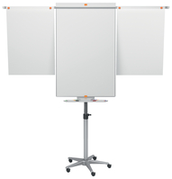 Nobo Classic Nano Clean Mobile Flipchart Easel Magnetic with Extension Arms Magnetic 700x745mm Silver 1901920