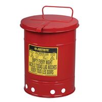 Safety disposal can made of sheet steel