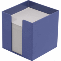 Zettelbox 9,5x9,5cm RC-Kunststoff nachtblau gefüllt Recycling-Papier