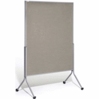 Stellwandtafel beidseitig Textil 116x195x68cm grau