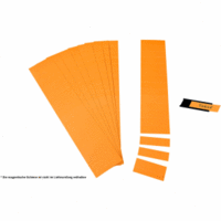 Einsteckkarten für 34mm Einsteckschiene 70x32mm orange VE=90 Stück