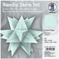 Faltblätter Aurelio Stern Crush Paper 120g/qm 15x15cm VE=33 BLatt mint