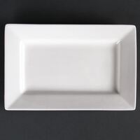 Lumina Wide Rim Rectangular Plates in White 130mm Pack Quantity - 6