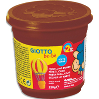 GIOTTO BE-BE Pot de 220 grammes de pâte à jouer couleur marron, livré par lot de 8 - produit supprimé à épuisement du stock