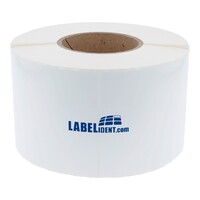 Thermotransfer-Etiketten 100 x 150 mm, weiß, 500 wetterfeste Folienetiketten auf 1 Rolle/n, 3 Zoll (76,2 mm) Kern, Polyesteretiketten permanent
