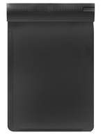 Normalansicht - Ecobra Schreibplatte aus Kunststoff mit zweifacher Anschlagkante (links und unten) schwarz, DIN A4