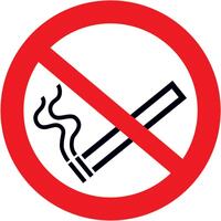 Znak zakazu, foliowy „Zakaz palenia”, średnica 50 mm, 6 szt.