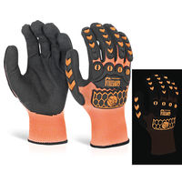 GID FOAM NITRILE GLOVES 1PR ORANGE M