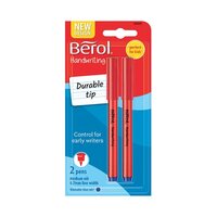 Berol Handwriting Pen Twin Blister Card Blue (Pack of 12) S0672920