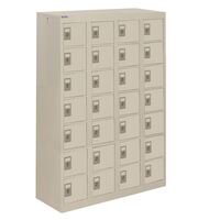 Personal effects lockers, 28 compartments, light grey doors