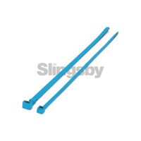 Coloured plastic cable ties, blue