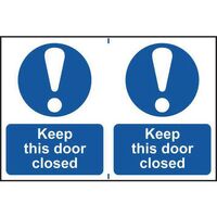 Keep This Door Closed Sign - pack of 2