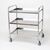 Stainless steel removable shelf trolleys - 3 tier
